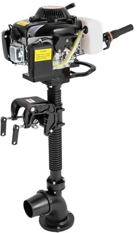 MBUYI 4 PS 4 Takt Aussenborder Außenborder, 55CCM Benzinmotor Bootsmotor mit Kühlsystem & CDI-Zündsystem, Professionell Fischerboot Außenbordmotor für Schlauchboot Fischerboote Angelboot