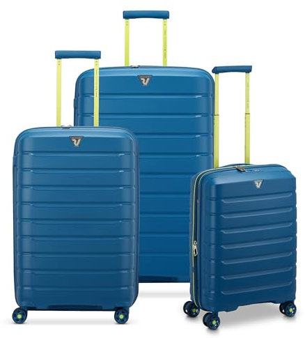 Roncato B-Flying Move Kofferset (Großer, Mittelgroßer, Kabinen) Lagunenblau