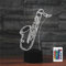 FLRXHK Saxophon-Nachtlicht mit 3D-Illusion, Touch-Tischlampe mit Fernbedienung, 16 Farben, optisches USB-LED-Nachtlicht für Kinder, Geschenk, Raumdekoration