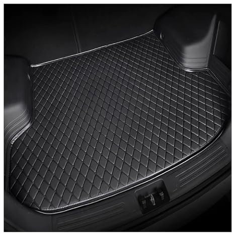 FGYLS Auto Leder Kofferraumwanne Schutzmatte für Skoda Karoq 2018-2024,rutschfest Kratzfestem Kofferraummatte Kofferraum Matten Innenmatte Schutzmatte Styling,G Black