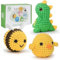 Häkelset für Anfänger,Häkel-Starter-Kits,Anfänger für Erwachsene und Kinder,Amigurumi,häkelset tiere-Schritt-für-Schritt-Video-Tutorials,häkelset kinder,Anfänger Häkelgarn,Dinosaurier-Küken-biene
