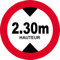 hauteur de passage maximum 2.30m - 20cm - Sticker/autocollant