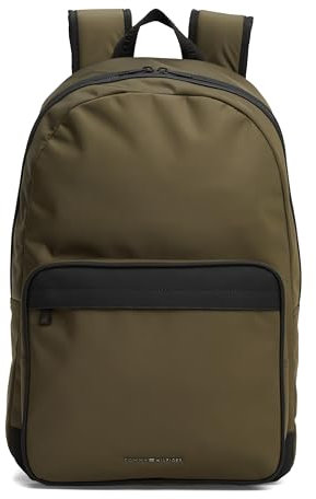Tommy Hilfiger Men's Lightweight Repreve Backpack with Laptop Sleeve, Army Green, One Size, Lightweight Repreve Backpack With Laptop Sleeve