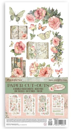 Stamperia SBBCT11 Paper Cut Outs, Assorted, 15 x 30,5 x 0,3 cm