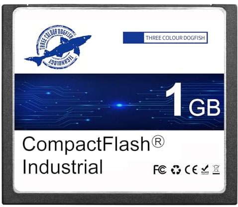 Dogfish 1GB Compact Flash Speicherkarte Hochleistungsfähige Industrie CF Typ I Karte FAT16 für Industrieausrüstung und Vintage-Digitalkameras