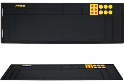 Magnetic Anti-Slip Waterproof Repair Mat 35.5”×12” with Ruler, Heat-Resistant for Electronics Soldering, Gun Cleaning, DIY Jewelry Repair, Workbench Protection, Phone Laptop Repair, Welding, Portable