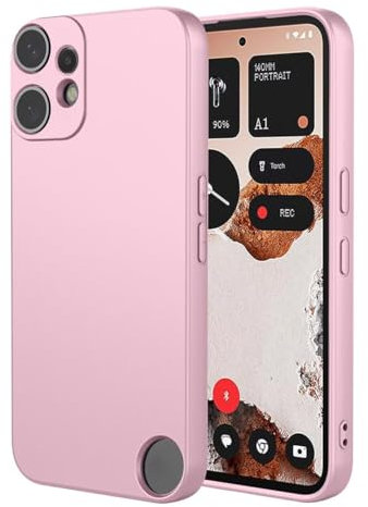 COMAKU Case for Nothing CMF Phone 2 Pro, with Camera Soft TPU Silicone Protection Cover with Shockproof Bumper - Pink
