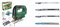 Bosch Home and Garden Cordless Jigsaw UniversalSaw 18V-100 (Without Battery, 15 pcs Jigsaw Blade Set Included, Carton Packaging) + Tough Box Jigsaw Blade-Set with Single Lug Shank, Set of 40 Piece