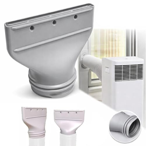 Adattatore Piatto Tubo Scarico Condizionatore, 130/150mm per Climatizzatore Portatile, Connettore Finestra per Condizionatore Mobile e Asciugatrice (A)