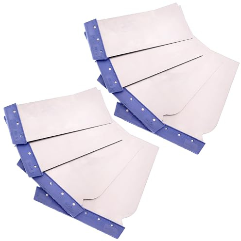 Duoleimi Set von Japanspachteln - 8 Stück - 50/80/100/120 mm - Metallspachtel Set zum Fugen, Glätten, Verteilen, Strapazierfähig & flexibel, Guter Griff