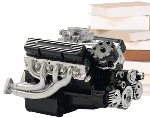 V8 Motor-Bau – Verbrennungsnachbildung, Motor | Auto-Dekoration, Amateurmodell, detaillierte Skulptur aus Kunstharz, Ausrüstungsmechanismus, innovatives Gadget, Lernmaschine Ave