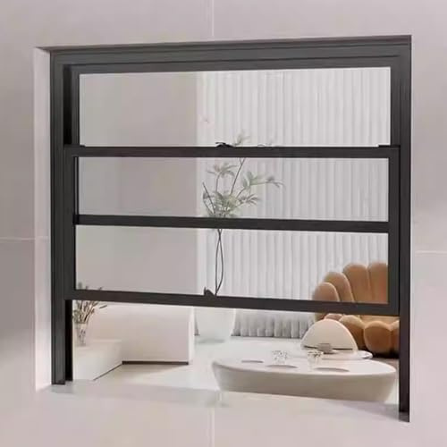 AYHARYLH Ventanas Corredizas Verticales de Aluminio, Reemplazo de Ventanas Domésticas de Vidrio Templado, Casas Móviles, Sótanos, Gallineros, Garajes, Vehículos Recreativos((WxH)60X100CM/23.6X39.4IN)