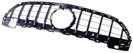 Front Kühlergrille Für Benz C-Klasse W206 C180 C200 C300 C43 Für AMG Für GT-Stil 2021 2022 2023 Obere Stoßstangenhaube Mesh Schwarz/Silber Grill Kühlergrill Facelift Grill(Black)