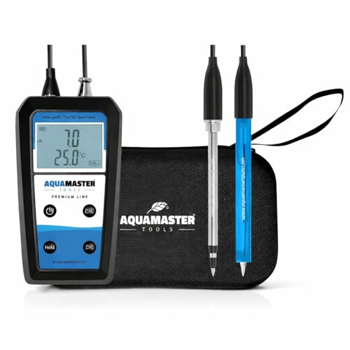 Weedness Aqua Master H600 pH & EC-Bodenmessgerät - Garten Pflanzen Wert Pooltester Teststreifen für Pool Messen Wassertester Aquarium Grow Anbau Indoor