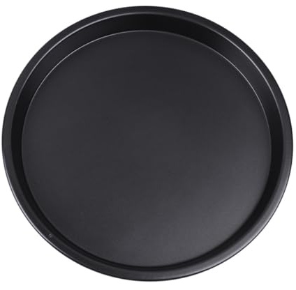 WOONEKY Piatto Microonde Crisp 3 Pezzi in Lega di Alluminio Nero per Forno, per Preparazioni di Torte di Compleanno e Pudding