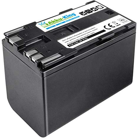Akku-King Akku kompatibel mit Canon BP-970G, BP-925, BP-970 - Li-Ion 6600mAh - für EOS C100, C2, Optura, UC-V10, MV1, XH A1, V75Hi