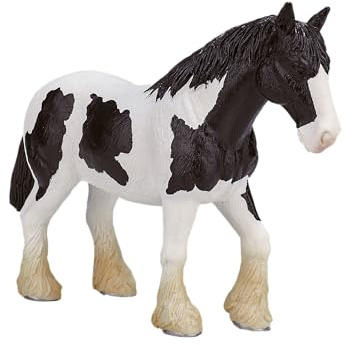 MOJO – Clydesdale Horse Black and White | Hand-Painted Toy Figure | Horse and Farmland Collection | True to Life & Highly Detailed | Designed in UK