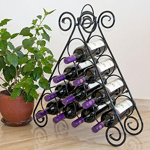 DanDiBo Weinregal Pyramide aus Metall für 10 Flaschen Kalina Flaschenständer Regal