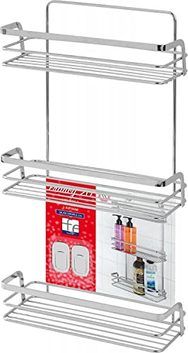 FERIDRAS Francy Regal, 3 Böden, rechteckig, Chrom, 11 x 26 x 53 cm