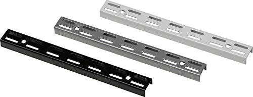 ib style - 10 Stück Wandschiene | 2-reihiges System | 4 Abmessungen | 3 Farben | 100 cm Weiss - für Regalträger Regalsystem Winkel Regalhalter Regalwinkel