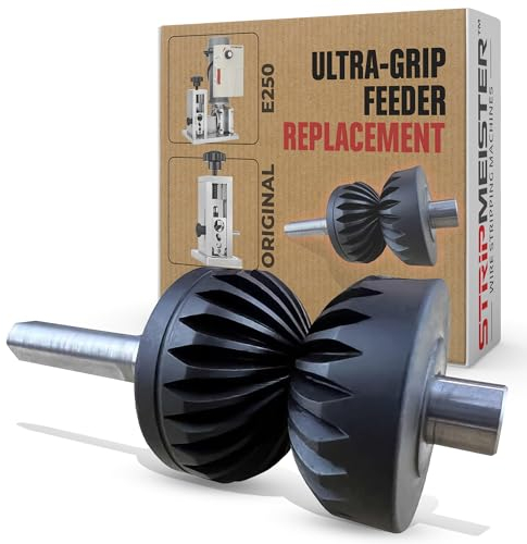StripMeister Original und E250 Ersatz Vorschubwelle - Ultra-Grip Ersatz Vorschubwelle, Welle- und Schaftmontage-Ersatzkit für StripMeister, Einfache Ersatzteile zum Abisolieren von Drähten.