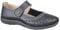 Boulevard Tracey X Wide EEE Fitting Leather Fastening Perforated Bar Shoes - Black Leather, Ladies UK 7 / EU 40