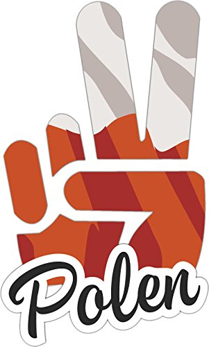 INDIGOS UG - Aufkleber - Autoaufkleber - Sticker - Polen - Victory - Sieg - Heckscheibe, Kofferraum - 15x12 cm