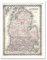 Wee Blue Coo 1855 Colton Map Michigan Vintage Art Print Framed Poster Wall Decor Kunstdruck Poster Wand-Dekor-12X16 Zoll