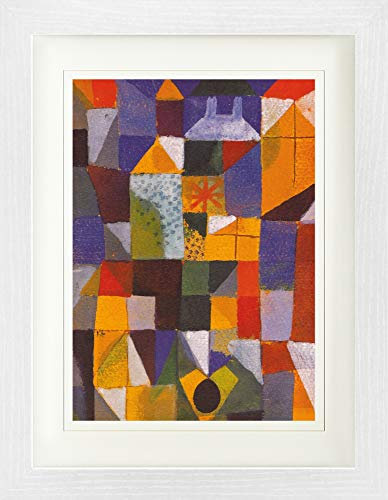 1art1 Paul Klee Poster Städtische Komposition Mit Gelben Fenstern, 1919 Gerahmtes Bild Mit Edlem Passepartout | Wand-Bilder | Im Bilderrahmen 40x30 cm