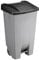 Sunware Basic Poubelle 120 l – 42,5 x 51 x 87,5 cm – Avec roues, pédale et poignée – Gris/noir