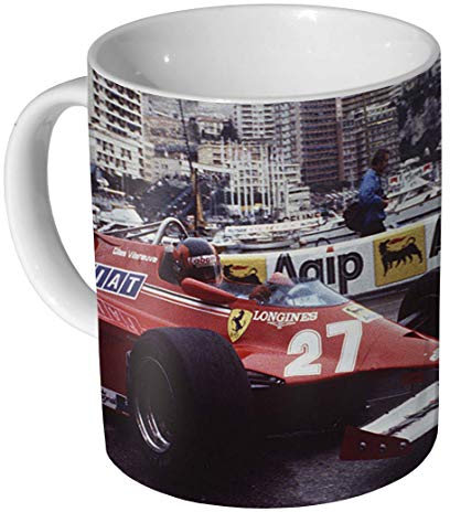 Gilles Villeneuve Monaco 1981 F1 Keramik-Kaffeetasse/-tasse