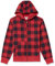 Amazon Essentials Felpa con Cappuccio e Cerniera Integrale in Pile (Disponibile nelle Taglie Big & Tall) Uomo, Nero Rosso Buffalo Plaid, XXL