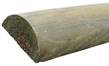 Gartenwelt Riegelsberger Zaunriegel Ø 9 cm Länge 20 cm Kiefer imprägniert Kiefernholz Querriegel halbrund Halbrundlatte Holz