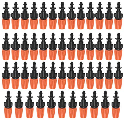 50 unids/Set boquillas de nebulización de riego por Goteo de jardín Ajustables atomizador de Cabeza de rociador de Flujo para Planta de riego de nebulización