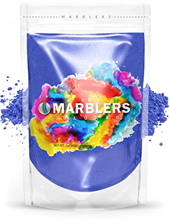 MARBLERS Blue Mica Powder [Noble Blue] 3oz (85g) | Cosmetic Grade | Epoxy Resin Pigment | Dye | Non-Toxic, Vegan, Cruelty-Free | Lip Gloss, Nails, Body Butter | Bath Bomb, Candle & Soap Making