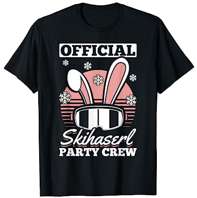 Skihaserl Party Ski Ski Skifahrer Offizielles Skihaserl Party Crew Skifahren T-Shirt
