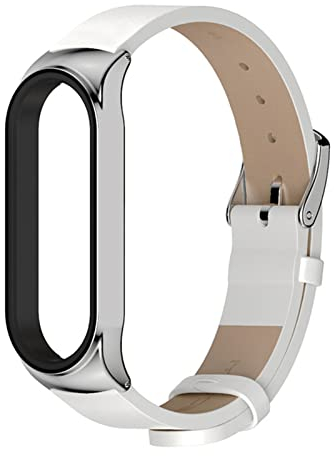 HYKEJI Leder Armband für Xiaomi Mi Band 5 / Mi Band 4 / Mi Band 3 Armband, Lederband Ersatzband mit Edelstahl-Verschluss Kompatibel mit Xiaomi Mi Band 5 / Mi Band 4 / Mi Band 3 (D)