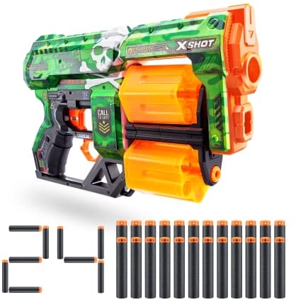 X-Shot Skins Dread, Camo, Schaumstoffdart-Blaster (24 Darts)