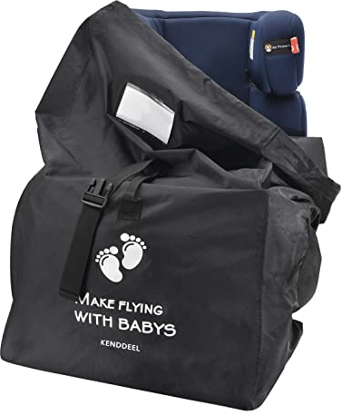Nosxxus Kinderwagen Reisetasche für Flugzeug - Gate Check Bag Strapazierfähige Kinderwagenhülle Kinderwagentasche Flugreisen passend Einzel- und Doppelkinderwagen, Schwarz, KYRC2712