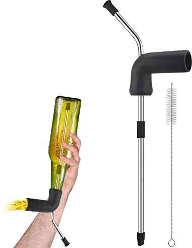 Beer Snorkel with Pipe Cleaner Party Dispenser Beer Dispenser Double Beer Snorkel Beer Dispenser Creative Drinking Snorkel for Home Bar Club Festivals Entertainment Party Beers Bottle
