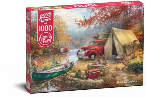 Cherrypazzi Share The Outdoors - Puzzle da 1000 pezzi, per adulti e Ragazzi, Con Colori vivaci, arte moderna, Regalo Unico, impegnativo 1000 Puzzle 70,1 x 50 cm
