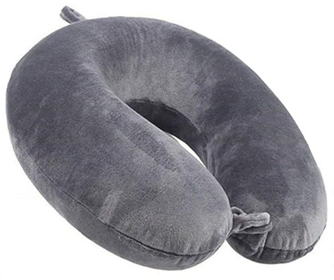 GDEOUP Travel Pillow 100% Pure Comfortable U Shape Memory Foam Pillows Neck and Head Support Portable Travel Neck Pillow Suitable for Planes Airplane for Traveling,Train,Self-Drivingng Car,(Grey)