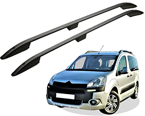 RC Royal Class Dachreling aus Aluminium eloxiert passend für Citroen Berlingo 2 Baujahr 2008-2018 passgenau in Schwarz mit Allgemeiner Betriebserlaubnis (ABE)