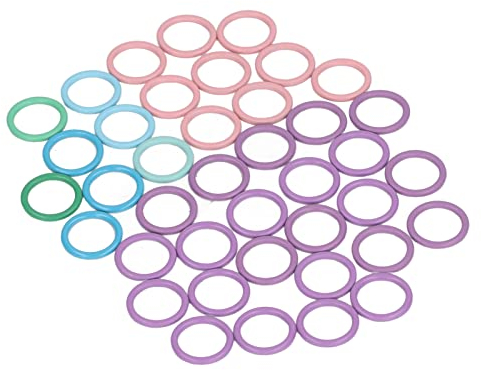 40 Runde Maschenmarkierer, Gemischter Farbring für Praktisches Häkeln, Verschlusszubehör, Strickring, Handwerk
