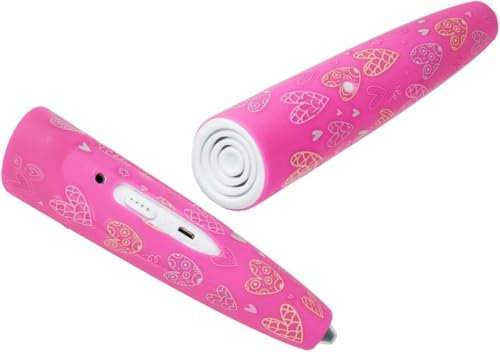caseroxx Schutzhülle passend für den Ravensburger TipToi der Stift 110 Gen. 4, Cover (Silikon-Hülle für den Ravensburger TipToi) in Pink-Herzmuster