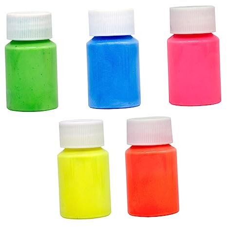 NUOBESTY 5pcs Luminous Paint Glow Dark Pigment Drawing Pigment for Crafts Diy Fluorescent Coating Neon Nail Polish Model Paint