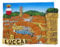 3D Lucca Tuscany Italy Fridge Magnet Souvenir Refrigerator Decoration Magnetic Sticker Hand Painted Craft Collection