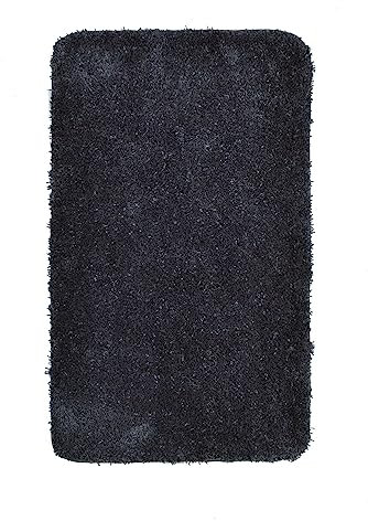 Teppich aus 100% Polyester; handgetuftet | Größe: 60 x 100 cm; Farbe: Anthrazit | Tom Tailor - Cozy Bath