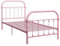 Higsose Bettgestell Rosa Metall 90×200 cm Metallbett Bettrahmen Bed Frame Bettgestelle Bettrahmen Paletten Bett Daybed Metallrahmenbett Bett Metall