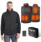 GAROERFAR Gilet Chauffant Homme avec 12000mAh Batterie Incluse,Veste Chauffante Homme avec 6 Zones de Chauffage, Gilet Chauffant ElectriqueIdéale pour Camping,Chasse et Moto,L